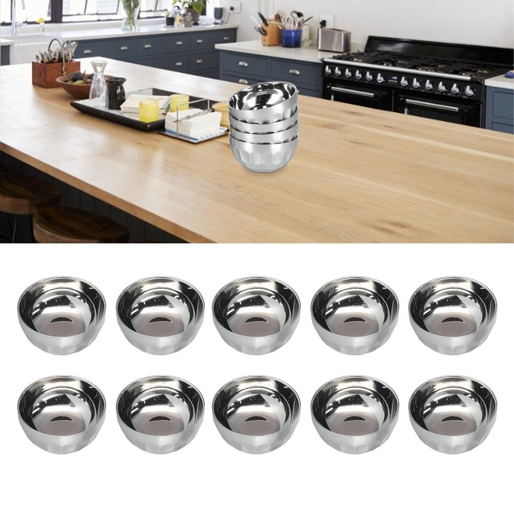 Salads Container Soup Bowl Multipurpose Insulated Stainless Steel Double Walled for Restaurant for Family for Friends for Home