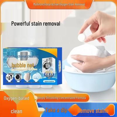 Magic Cube Effervescent Cleaning Tablets: Multi-Purpose Stain and Scale Remover for Home and Shoes.
