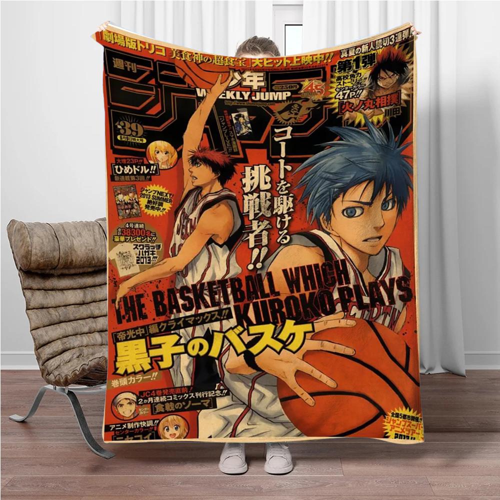 Japonské Anime Kuroko-No-Basket Flanelová deka Měkká teplá přehozová deka Deka na pohovku Kancelář Postel Kancelář Kempování Cestování