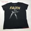 George Michael Faith Foto Logo Talla L Grande Camiseta Negra Banda Vintage Ligeramente Versátil Elástico Moda Transpirable