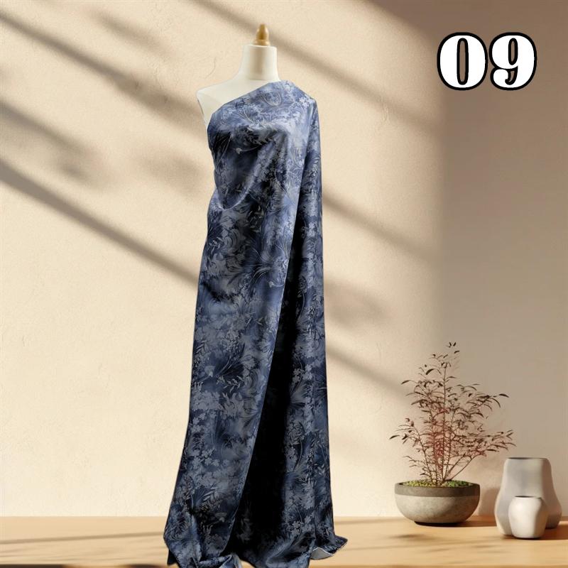 50x150cm Printed Cheongsam Satin Fabric Dress Pajamas Chinese Ancient Style Hanfu Clothing Simulation Silk Satin DIY Fabric