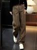 Curve-Leg Designer Jeans for Women - Autumn/Winter 2026: High-Waisted, Belly-Covering, Slimming, Fleece-Lined, Versatile Straight-Leg Pants.