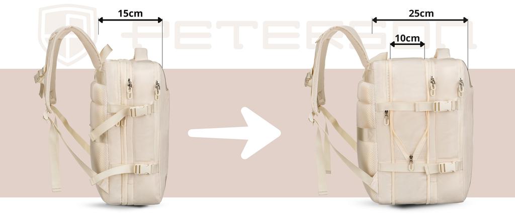 PTN 24421-6170 Ecru Travel Backpack