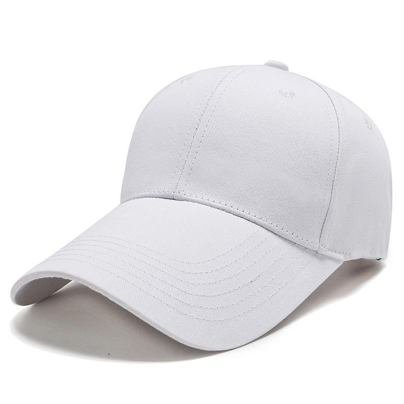 Kappe Frühling und Sommer einfarbig schwarz und weiß leichtes Brett Baseballkappe verlängerter Schirm Herren- und Damen-Outdoor-Freizeitsporthut Tide