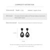 Zircon Oval Water Drop Earrings Fashion European and American Exaggerated Earring for Women Temperament Light Luxury Zircon