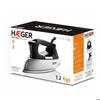 Haeger DI-120.001B plancha Fer seco Sole de aluminium 1200 W Noir, Acier