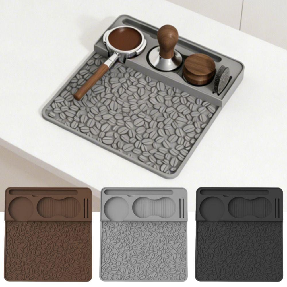 Non-Slip Espresso Tamping Pad Waterproof Coffee Powder Press Seat  Coffee Making