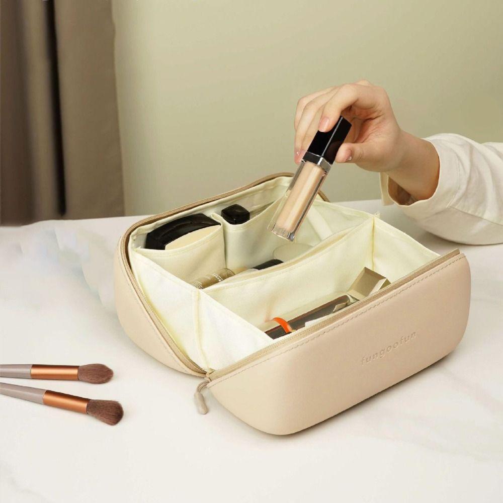 Trendy Large Capacity Capsule Cosmetic Bag Waterproof Portable Toiletry Bag Luxury Design Travel Washing Bags for Women