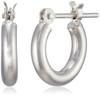 ESTELLE [Official] Women's Hoop Earrings, 18K White Gold (S) 0202-1792-0014-0000