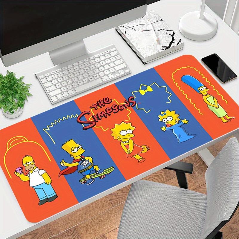1pc Homer Simpson Bart Simpson Lisa Simpson Cartoon Large Game Mouse Pad Non Slip Office Mousepad Office Table As Gift for Valentine s Day 30cmx60cm(11.8x23.6inch)