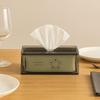 Waterproof Transparent Tissue Box Rectangular Space-saving Napkin Storage Case Multi-Functional Large Capacity