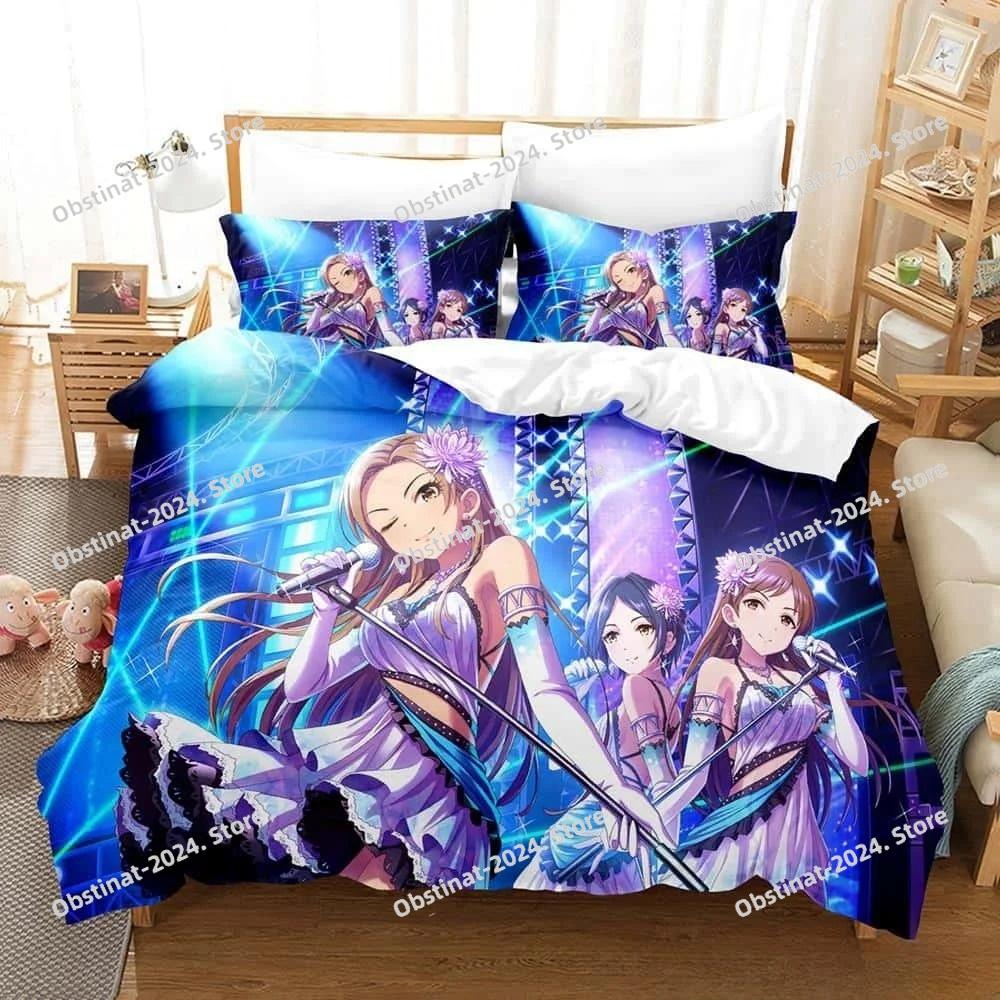 THE iDOLM@STER Cinderella Girls Starlight Stage Bedding Set 3D Printed Anime three-piece set Adult Kid Bedroom Duvet cover Sets