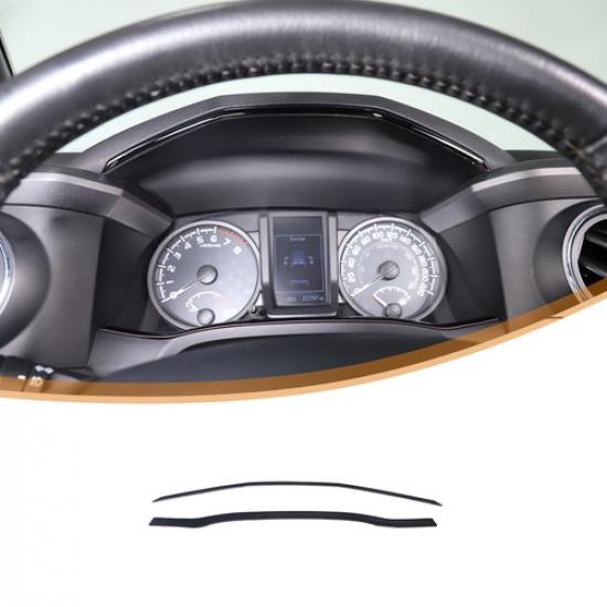 Glossy Piano Black Trument Panel Cover Trim Sticker For Toyota Tacoma 2016-22