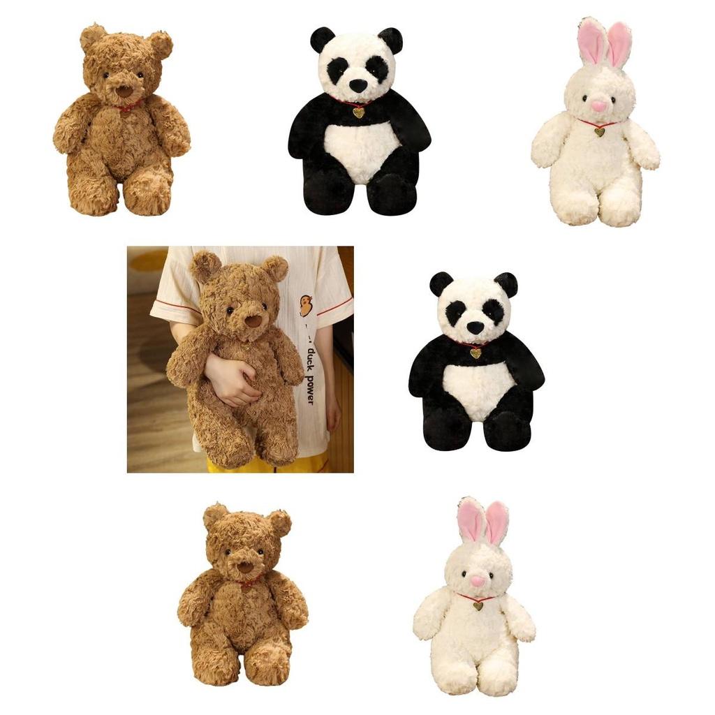 Adorable Rabbit And Panda Plush Toys For Kids' Birthday Gifts