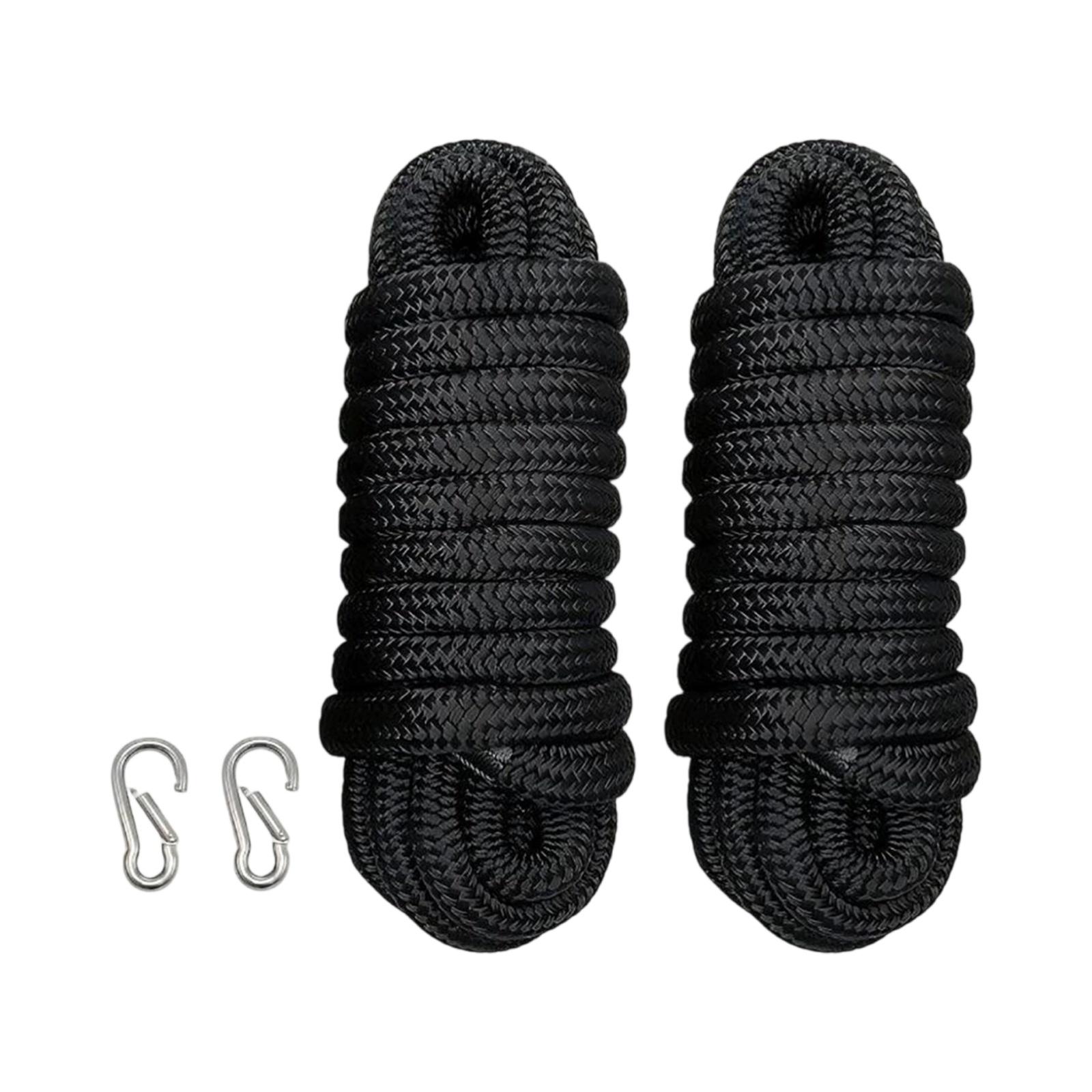 

Dock & Mooring Rope – Nylon Anchor Rope for Sails, Yachts, Outdoor Towing and Ship Anchoring One Size чёрный