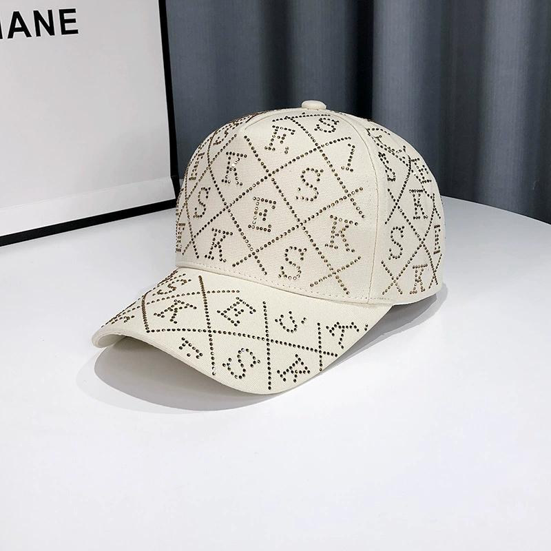2023 Spring New Women Rhinestone Letter M Baseball Caps Adjustable Hip Hop Fashion Shiny Hats Outdoor Travel All-match Caps