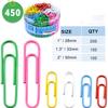 Paper Clips Multicolor 450pcs Mixed Binder Clips for Office School Supplies