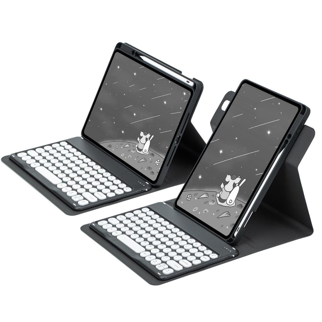 iPad 10th Gen 360° Rotating Leather Case with Touch Keyboard & Pen Slot