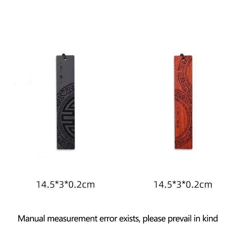 Pair of Chinese-Style Rosewood Bookmarks Reading Bookmarks Commemorative Gift Crescent-Shaped Bookmarks Gift for Book Lovers