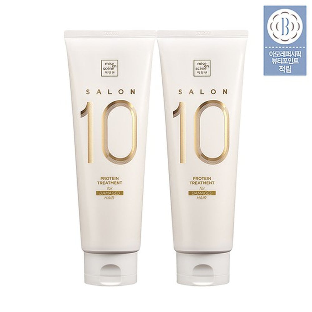 mise en scène Salon 10 Protein Shampoo 500ml/Treatment 250ml 2 Packs