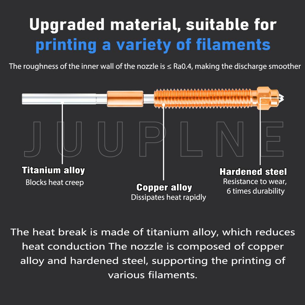 For Creality Hi Hotend Ceramic Heating Block Hi Combo Hotend Kit Hardened Steel All-In-One Nozzle 300°C 3D Printer Accessories