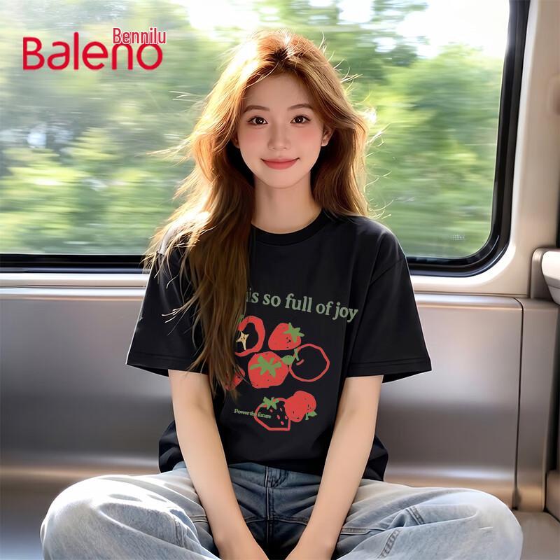 Baleno Women s Strawberry Print Cotton T-Shirt 2XL
