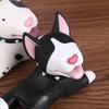 2 Pcs Cute Dog Door Stoppers, Decorative PVC Door Stops for Home Bathroom Bedroom - Black & White, 5.1 X 3.6 Inches