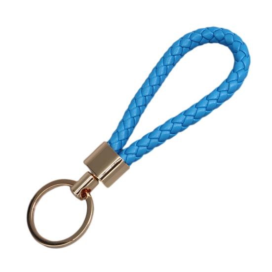 Schlüsselanhänger Lanyard Geflochtenes Seil Kunstleder Angenehmer Griff Schlüsselanhänger Aufhängeseil mit Zinklegierung Schnalle Schlüsselring