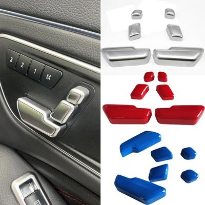 Mercedes Benz CE Sınıfı W204 W212 GLE W166 ML GL GLS Sınıfı için Araba Koltuğu Ayarlama Düğmesi Kapağı Çıkartması