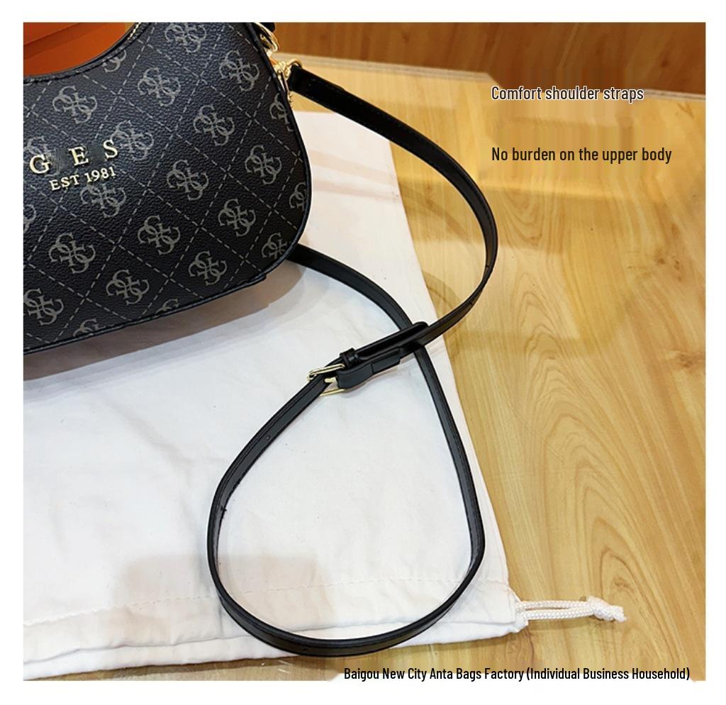 Bolsa Transversal Retrô Europeia Feminina - Alta Qualidade, Versátil, Estilo Ombro Único com Design de Letras