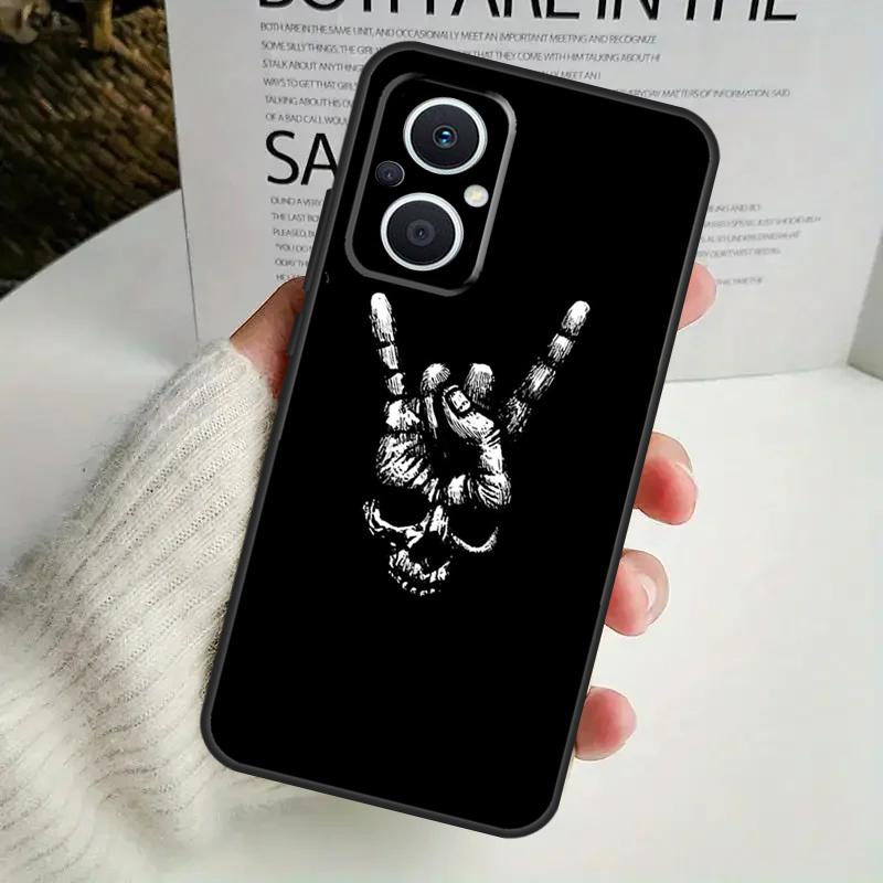 Rock and Roll Skull Case For OPPO Reno 13F 14F 12F 10 11 12 13 14 Pro 8T 7 8 Lite OPPO Find X6 X5 X8 X9 Pro Cover