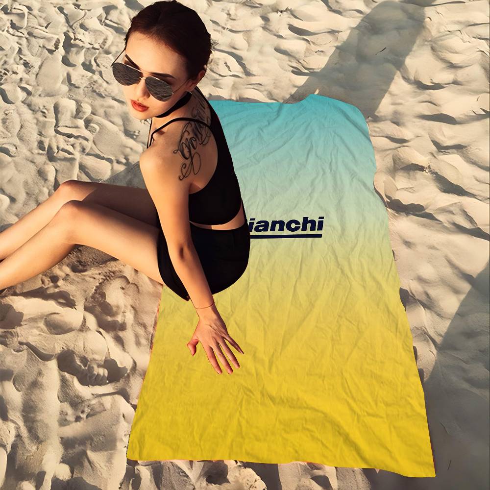 B-Bianchis Logo Microfiber Printed Beach Towel Mountain Climbing Yoga Beach Swimming Running Absorbent Soft Towel