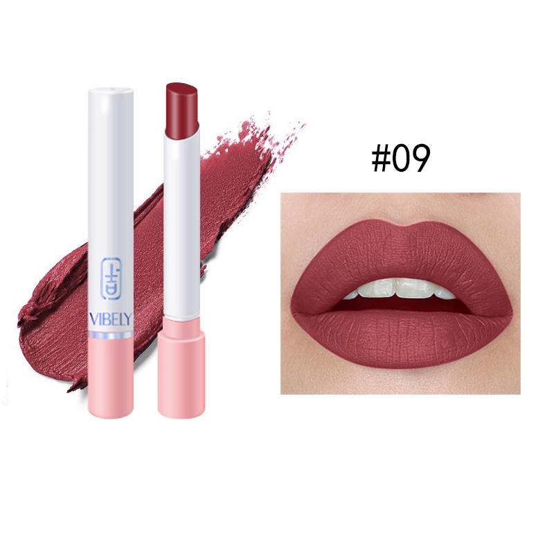 

Женский макияж губ Сексуальная матовая стойкая водостойкая увлажняющая помада 09# 1PC