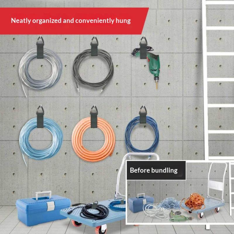 Heavy-Duty Hook And Loop Cord Carrying Strap Wire Manager Power Cord Management Nylon Heavy Cord Storage Straps For Cables Hoses