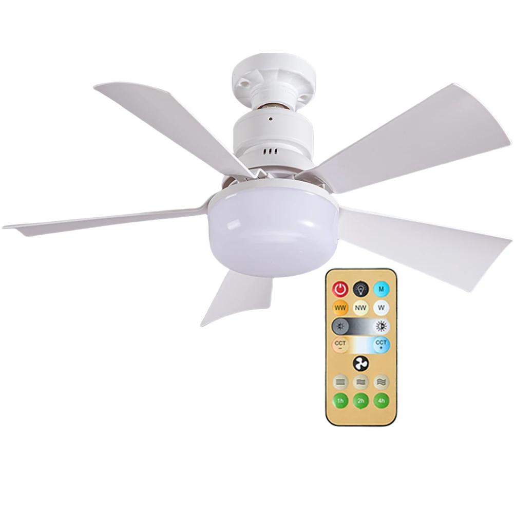 52CM/42CM Modern Ceiling Fan with LED Light Remote Control Silent Ceiling Fan for Kitchen Bedroom Basement Dining Living Room