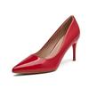 Comemore Pointed Toe Pumps Patent Leather Dress Women Shoes Professional High Heel Temperament Stiletto Heels Work Single Shoes