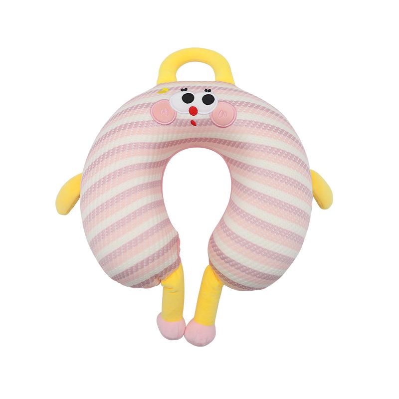 Cuscino per il Collo a Forma di U in Memory Foam con Animali dei Cartoni Animati per Viaggio, Casa o Ufficio Reclinabile