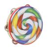 Orff 8 Inch Lollipop Tambourine With Cymbal Rattle Drum for KTV Party Percussion Musical Instruments Hand Jingle Bell Kids Toys