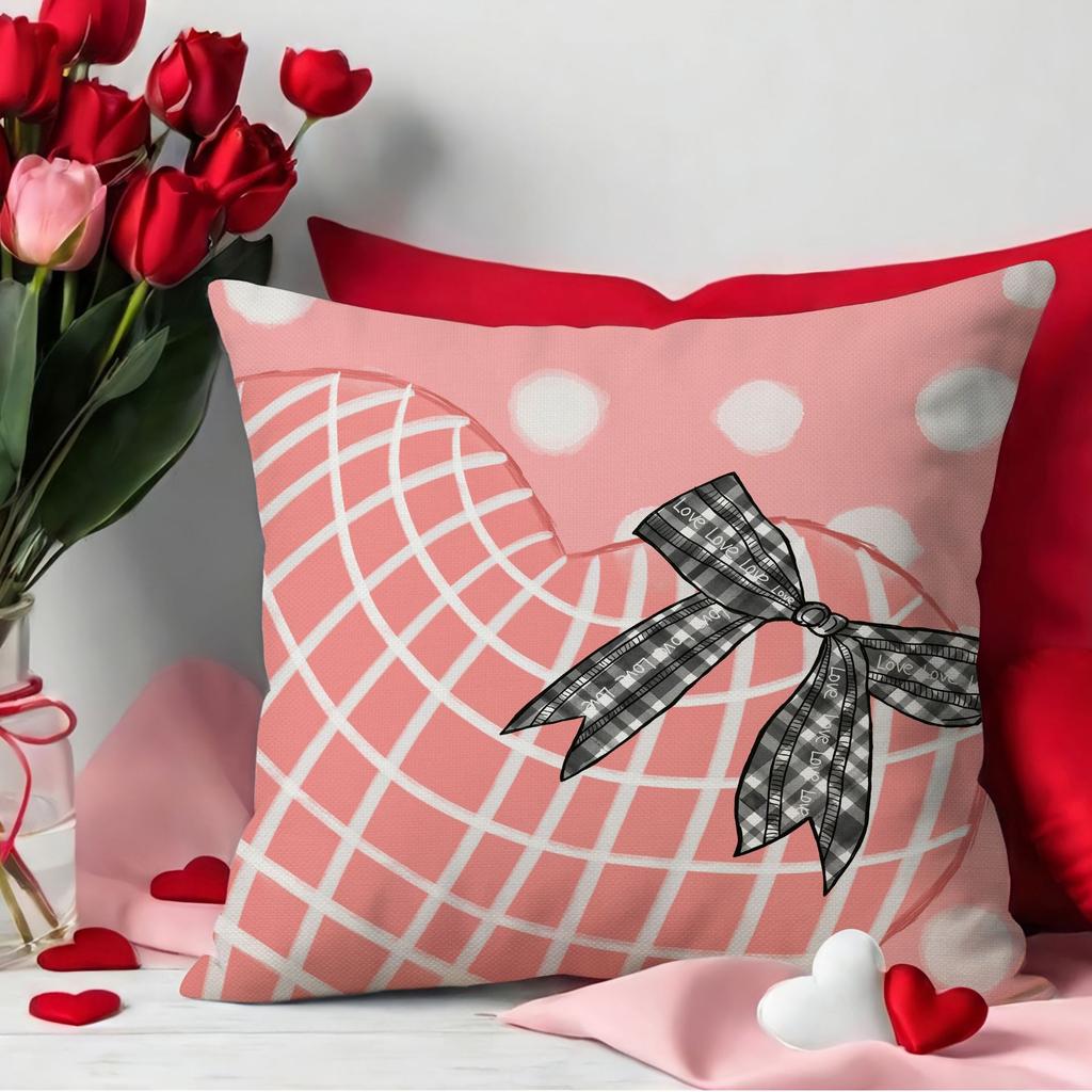 Neuer rosa Liebe bedruckter Kissenbezug Mädchen Herz Kissen Heimdekoration Atmosphäre Kissen Sofakissen