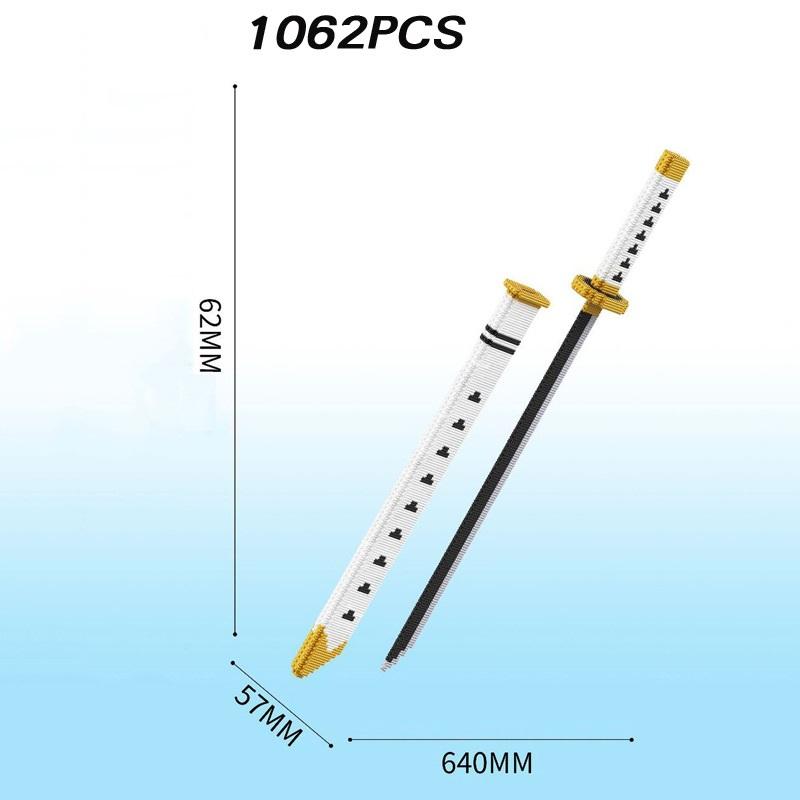 Non-Toxic Samurai Sword Cover Sword Building Blocks Ninja Blade Katana Japanese Anime Butterfly Knife Bricks Children Toys For Adult