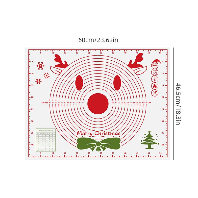 Non-Stick Silicone Baking Mat for Pastry, Dough Rolling, and Kneading - Ideal for Cookies and Pies - Kitchen Tool with Scale for Holiday Baking