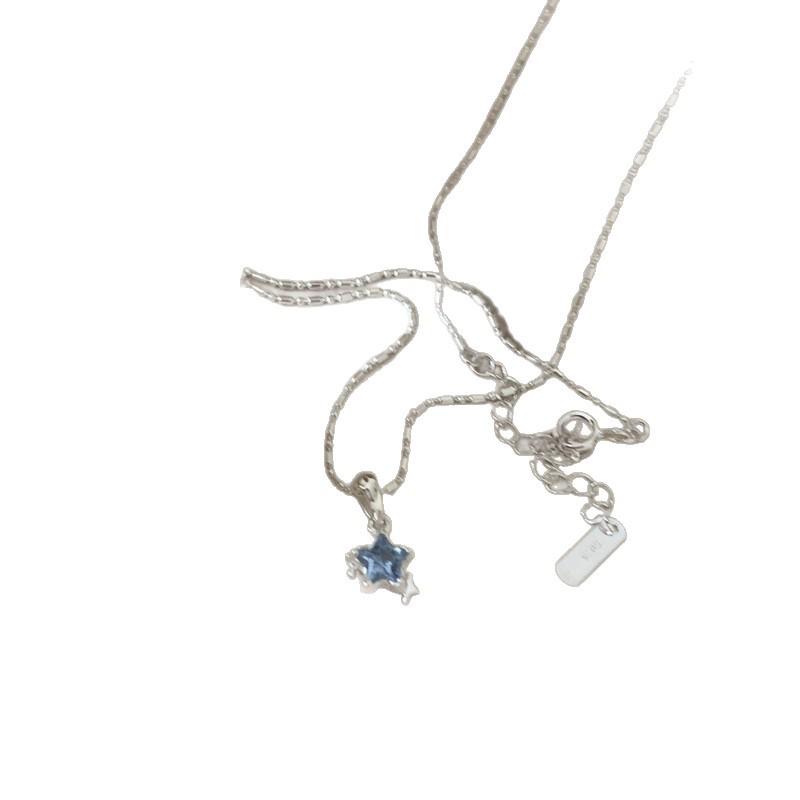 Blue Star Necklace: 2026 Fashionable High-End Clavicle Chain for a Cool, Versatile Look