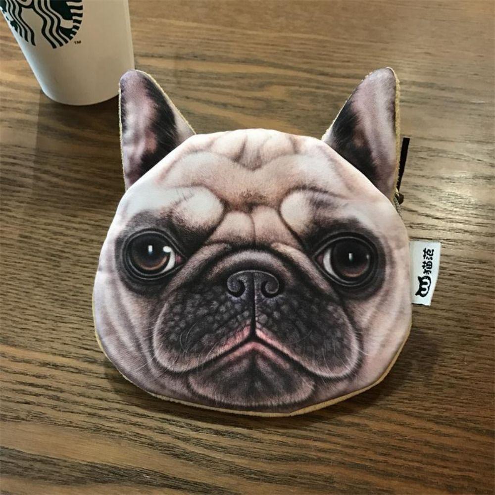 Siberian Husky Change Storage Bag Dog Expression Card Holder Creative Dog Pattern Coin Purse  Women