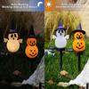 2pcs Halloween Solar Pumpkin Ghost Lights Outdoor Waterproof Halloween Atmosphere Decorations Lawn Ground Plug Light