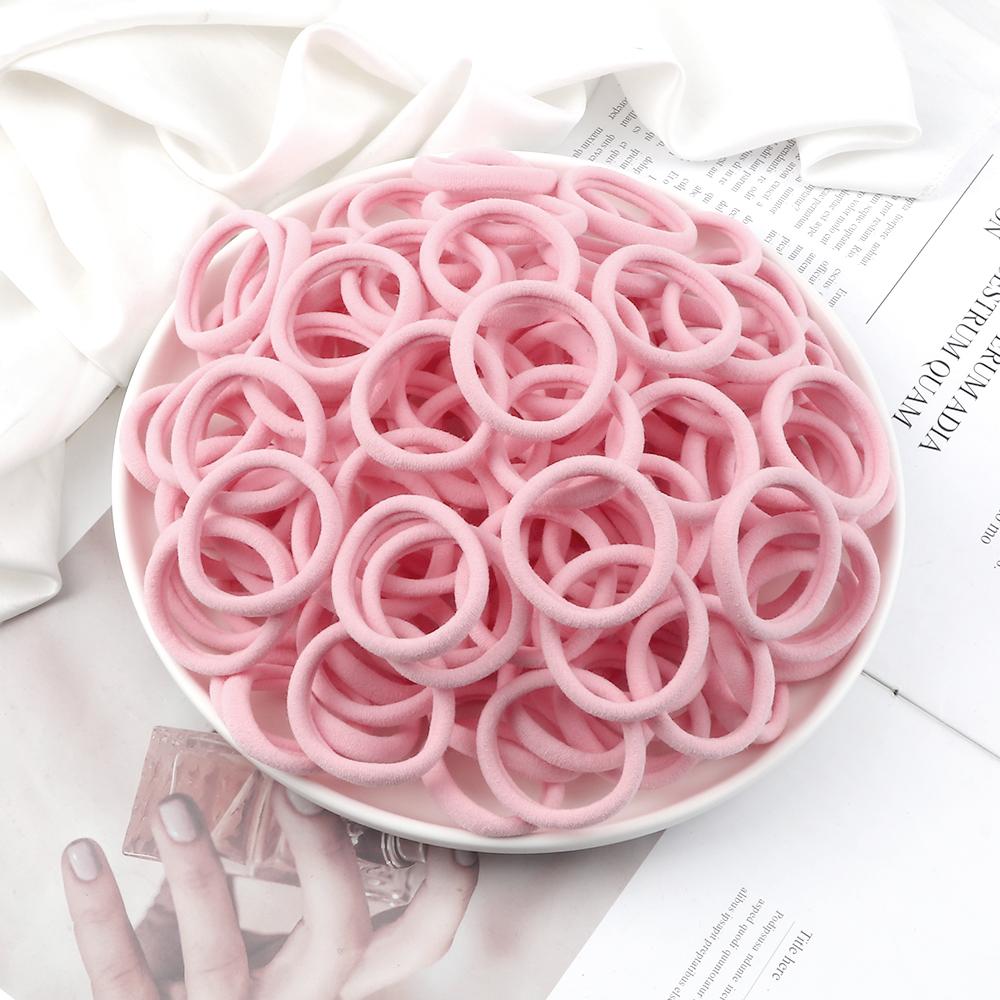 51 Colors Basic Elastic Hair Band for Girls 20/30/50PCS 4cm Simple Solid Color Headband Women Hair Accessories Scrunchies Holder