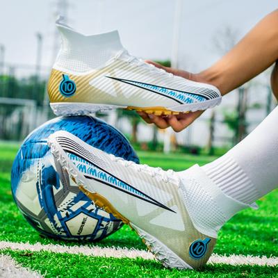 Large Size High Top Football Shoes Men's and Women's Sports Football Shoes Broken Nails College Football Game Training Shoes