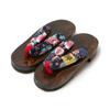 Gebrannte Paulownia Holz Geta Sandalen mit dicken Riemen für Komfort und Ukon Stil Japanischer Schuh Kostenlos [AiAi] Damen Stabilität, (Sakura Kagura, Größen,