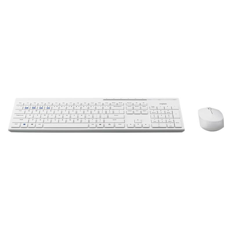 Rapoo 8100GT Multi-mode Wireless Keyboard and Mouse Combo, White
