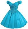 Evening Dress Women's 1011 New One-word Shoulder Celebrity Temperament Host Dress Piano Vocal Art Test Skirt