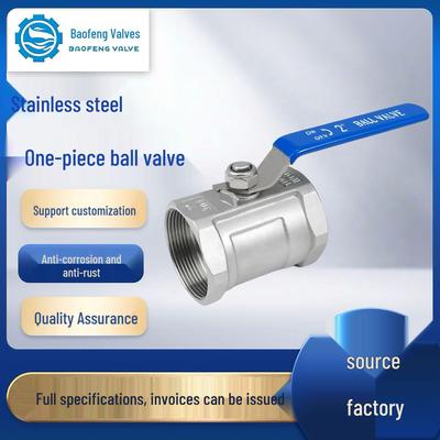 304/316 Stainless Steel One-Piece Ball Valve, Female Thread, DN15, 4-6 Points